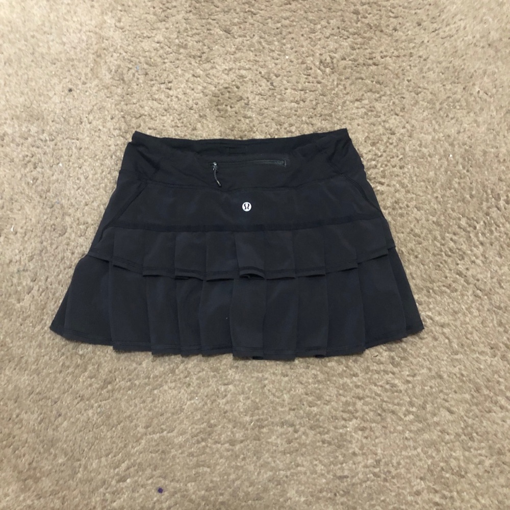lululemon athletica Black Pleated Tennis Skirt/skort Size 4